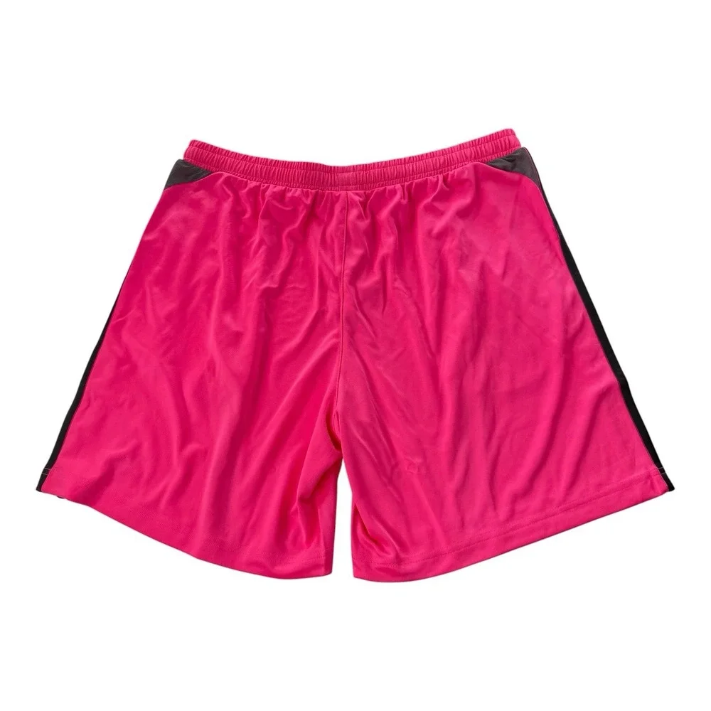 Adidas Teamgeist Shorts Men's Small Pink Black Soccer Training Zip Pockets NWT